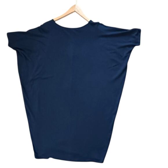 Salt Liko Hawaii Batwing  Short Sleeve Dress Sz L Dark Blue Resort Laganlook - Picture 6 of 8